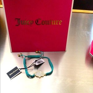 Juicy couture hamsa hand friendship bracelet pave crystals